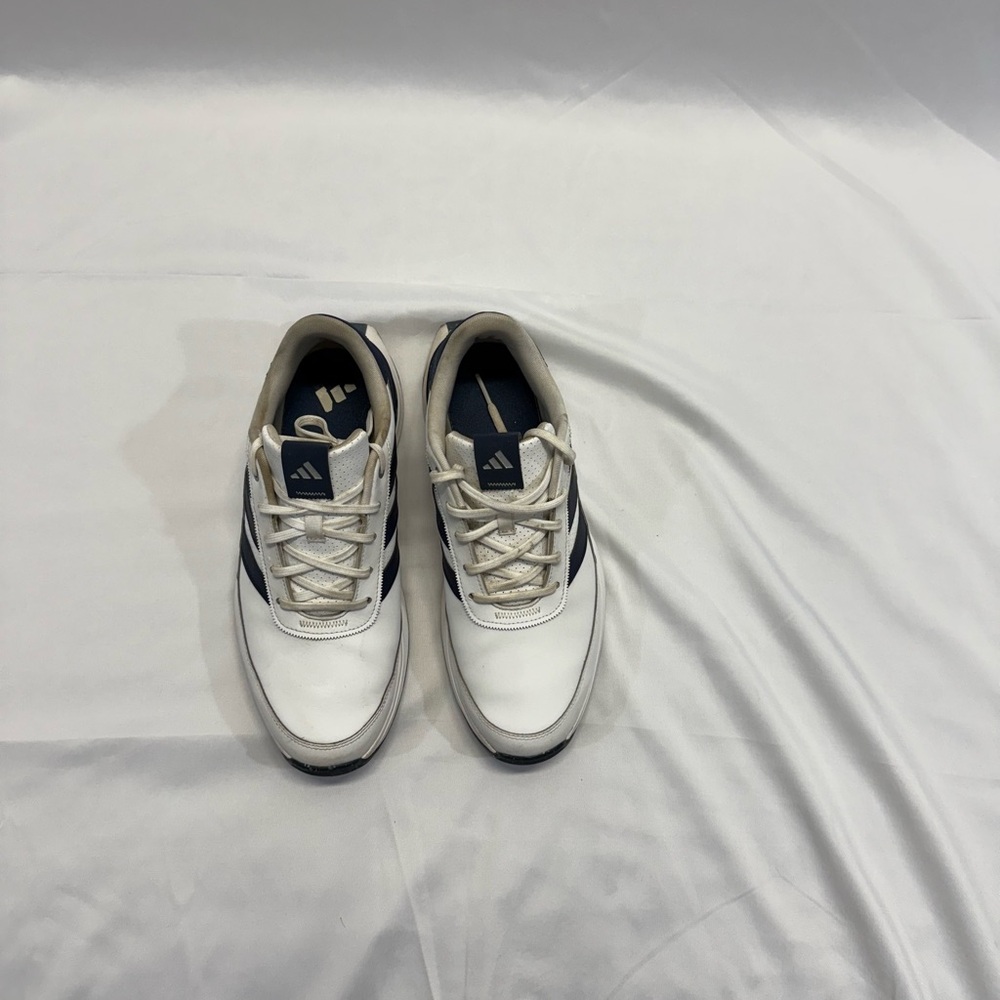 Adidas Men's White and Navy Sneakers